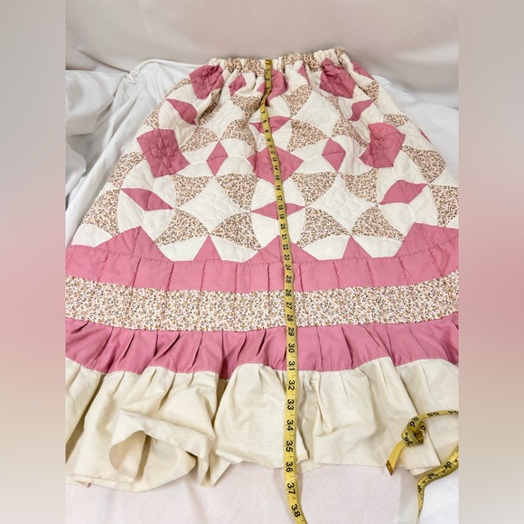 Calico Trading Co. Upcycled Cottage Quilt Patchwork Maxi Skirt Size Small - Picture 8 of 9